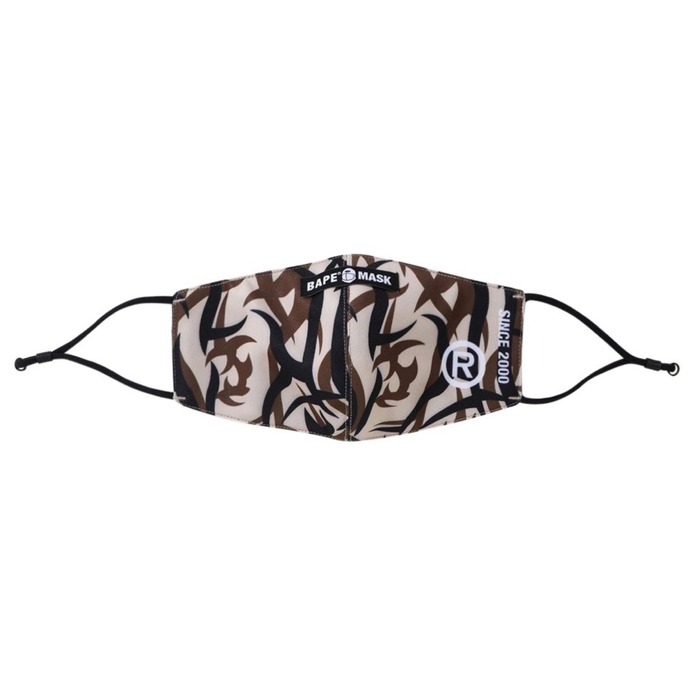 Bape a Bathing Ape face mask beige camo medium size fits men and ladies